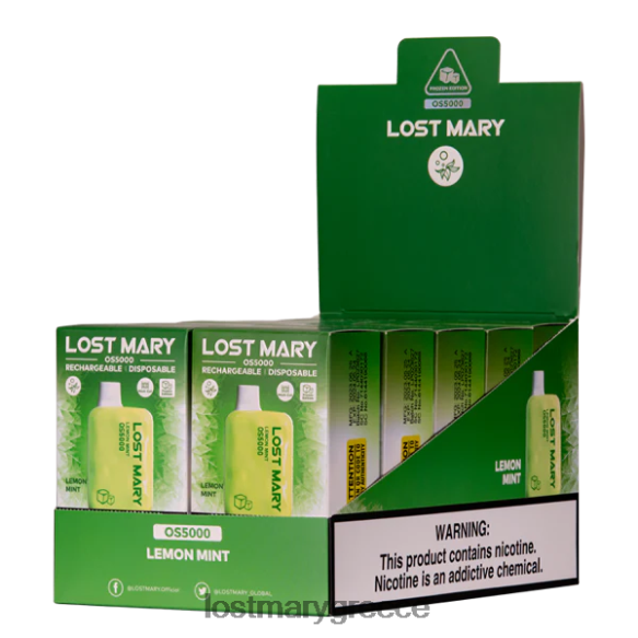 χαμένη μαίρη os5000 - LOST MARY vapes - μέντα λεμονιού 2P88R42