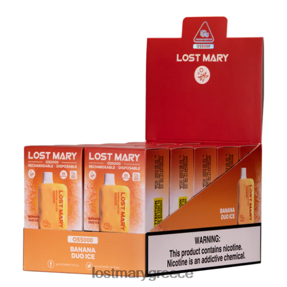 χαμένη μαίρη os5000 - LOST MARY vapes - πάγος duo μπανάνας 2P88R2